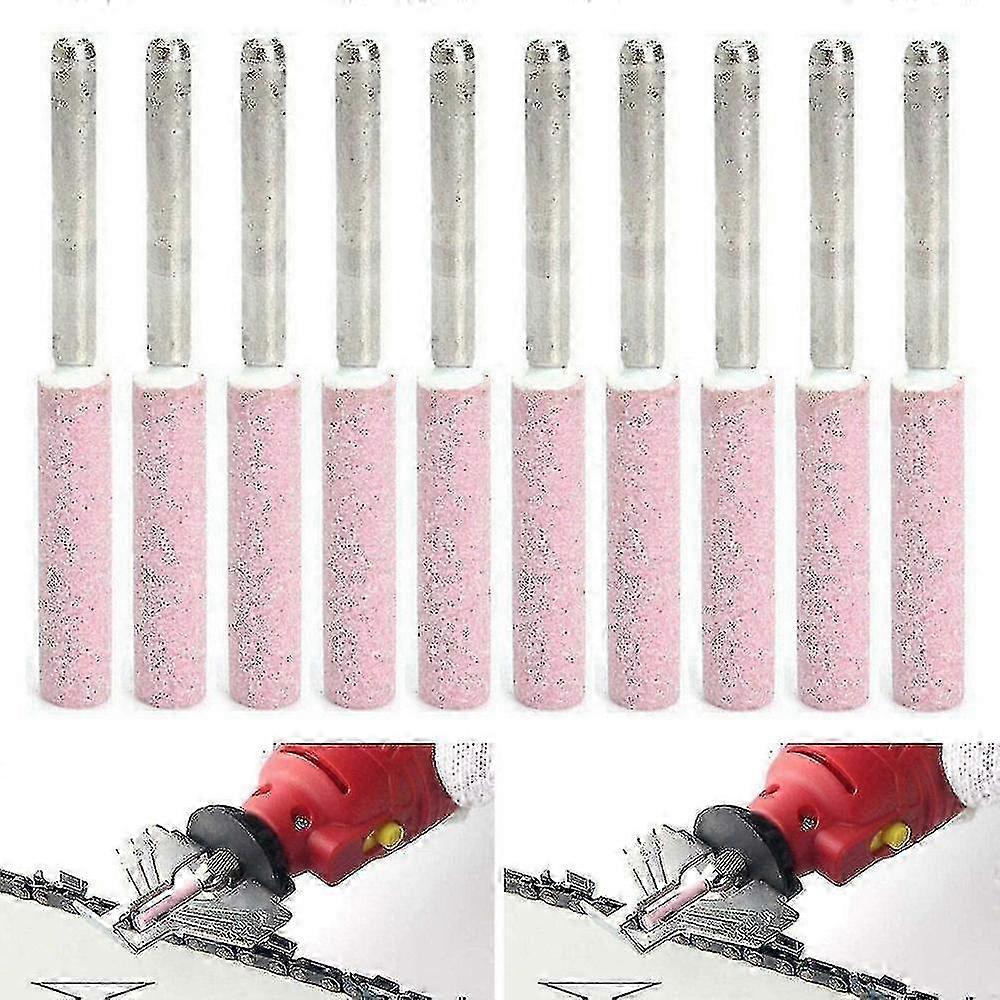 10pcs Chainsaw Sharpener Grinding Stone File 3x5.5cm HTI