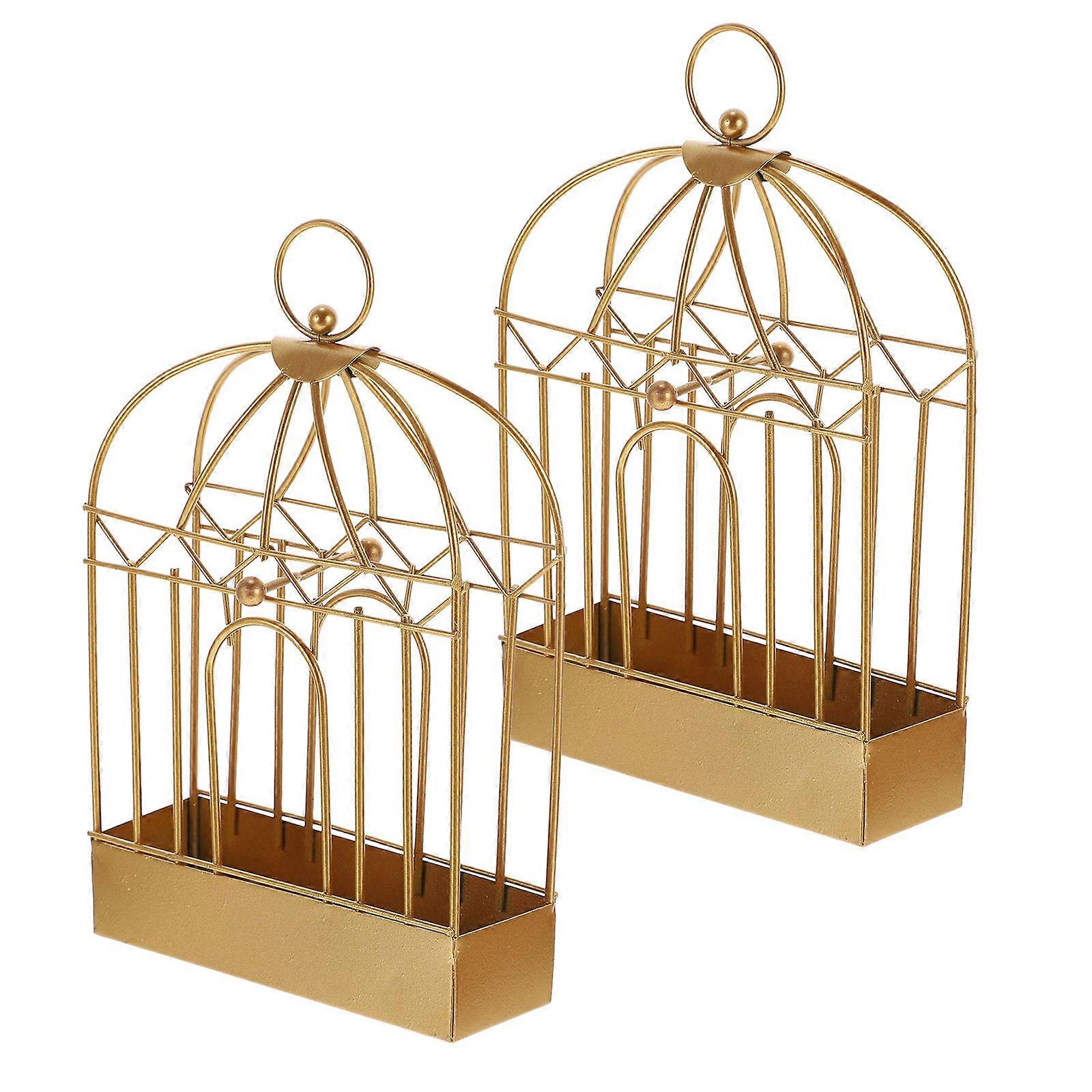 Rustic Design Iron Birdcage Burner Incense Holder Home Decor 2Pcs