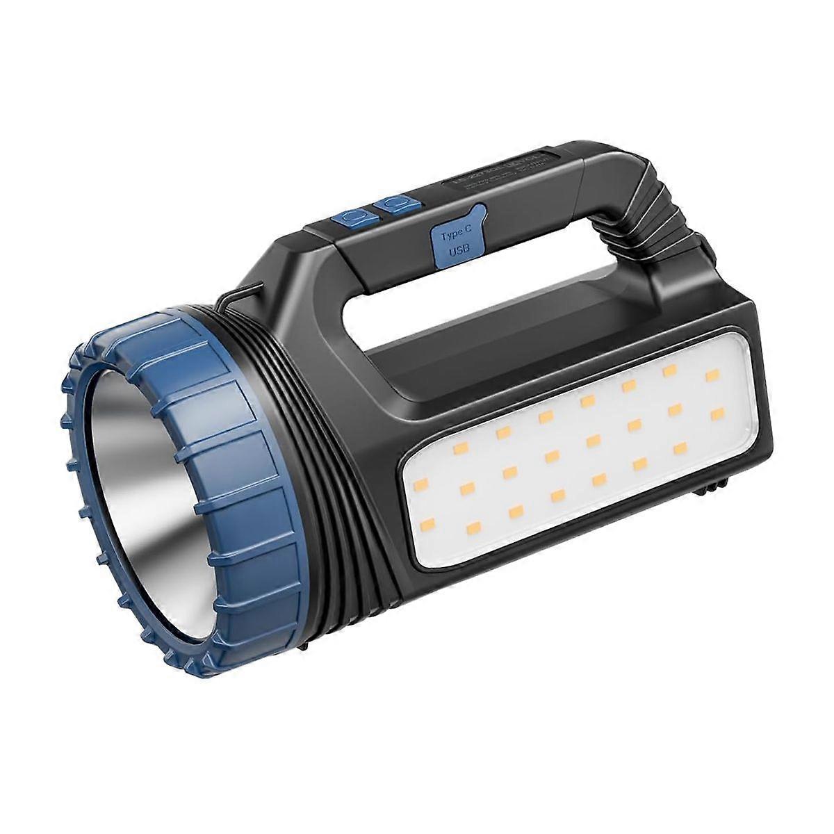 Solar Flashlight, einnenffer, Multi-function Solar Flashlight, 8000 Lumen LED Flashlight with Emergency Strobe Light, High Lumen LED, USB C and Large 