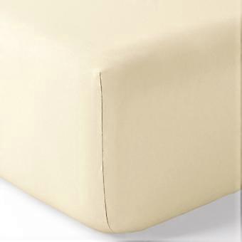 "Perkal hoeslaken 'Julian' met 35 cm zak in alle maten Pure Cotton - Julian Ivory - 200 x 200 cm met 35 cm zak"