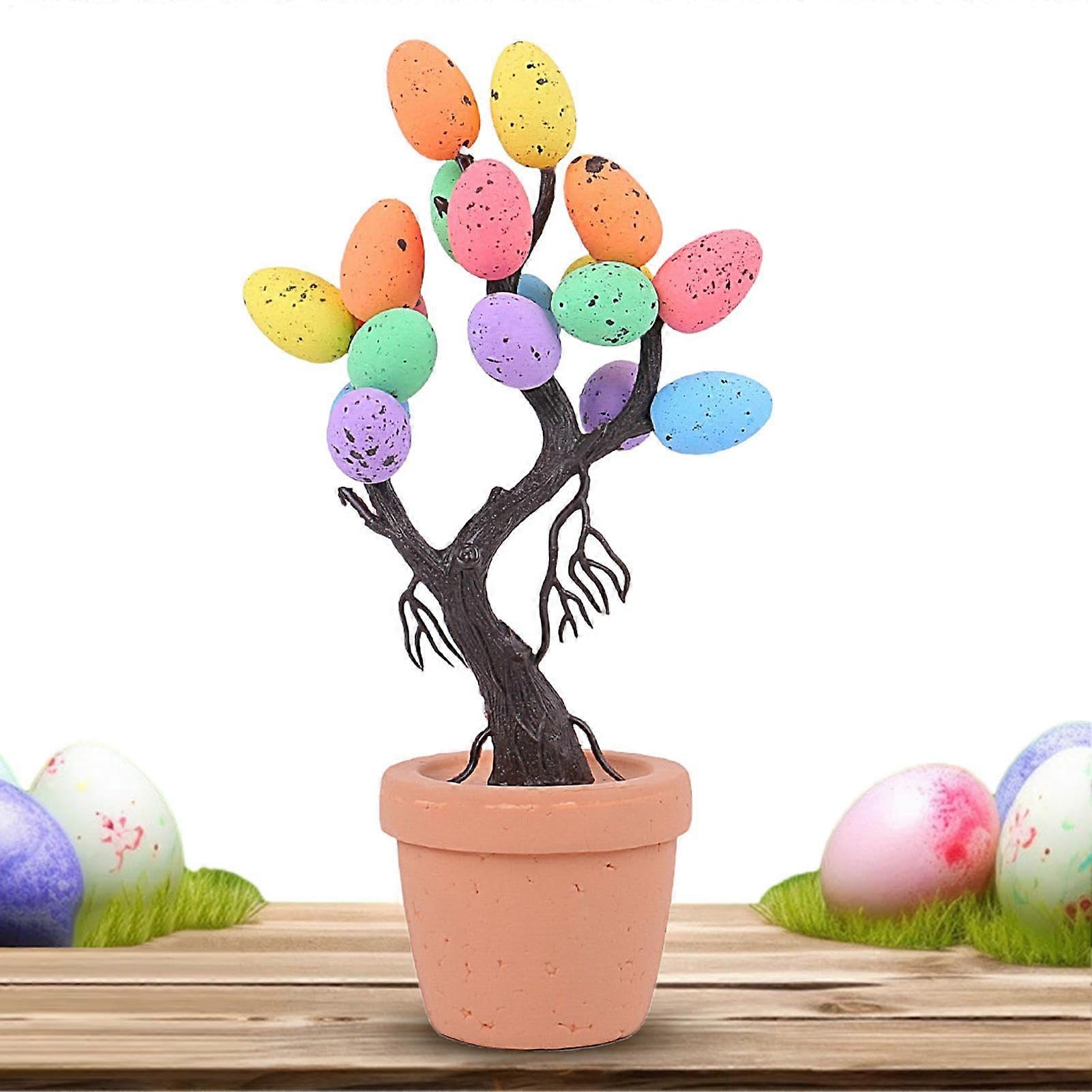 Artificial Easter Tree Tabletop Easter Egg Ornament Holiday Decorations Black