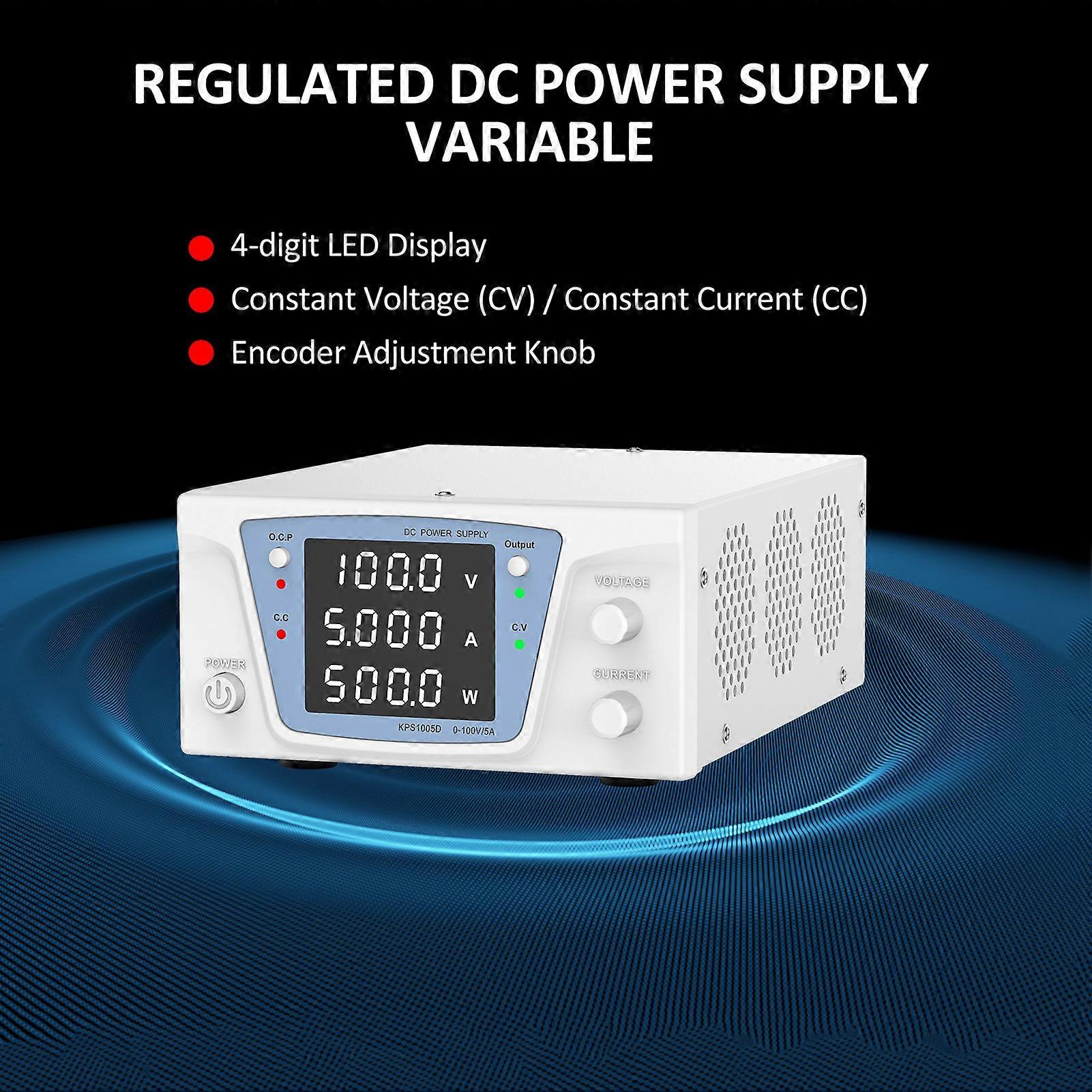 600W 60V 10A Variable DC Power Supply, White, 210x160x80mm