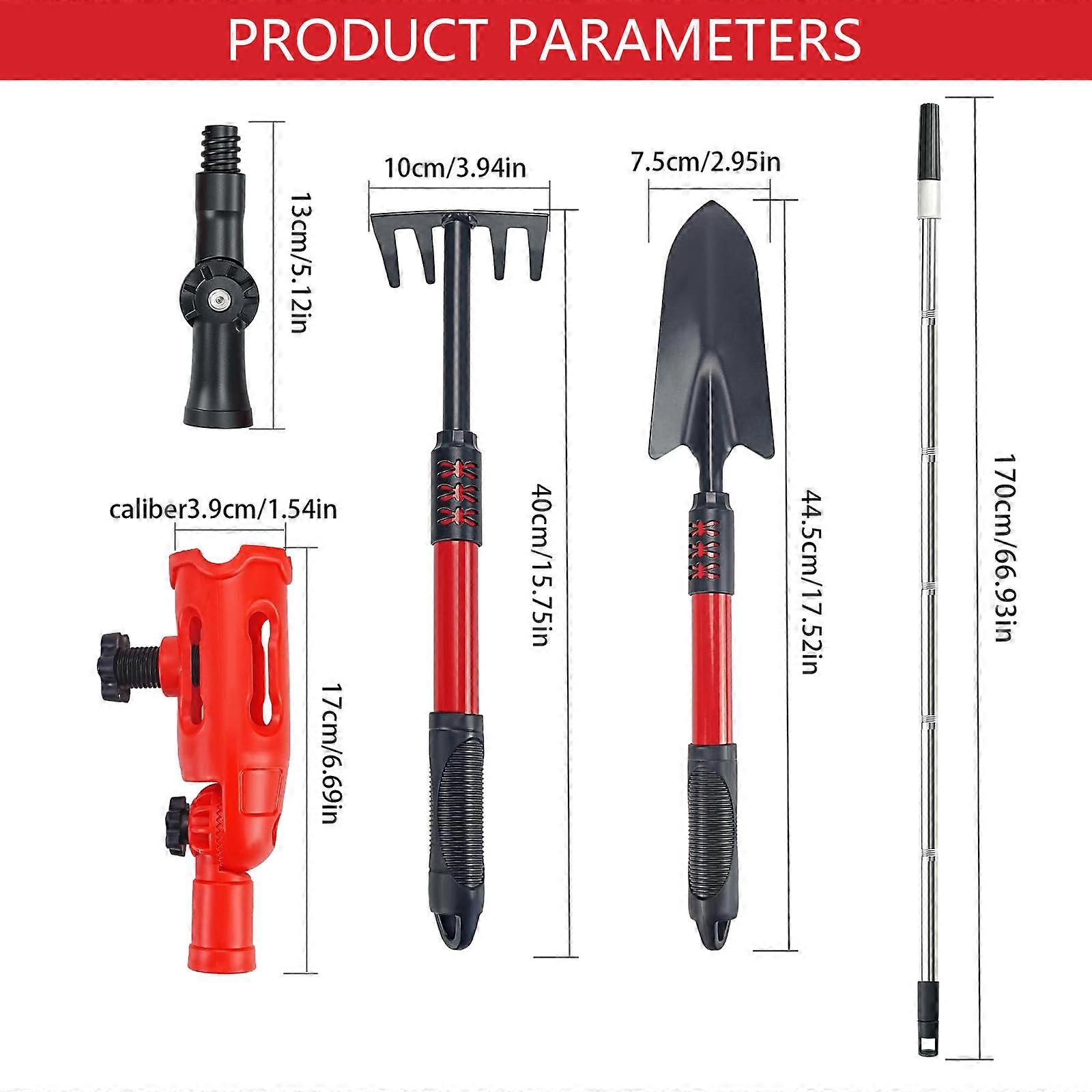 Multipurpose Gutter Cleaning System 2 Adjustable Adapters 5.57ft Telescopic  Poles Suitable for Roof and Ground