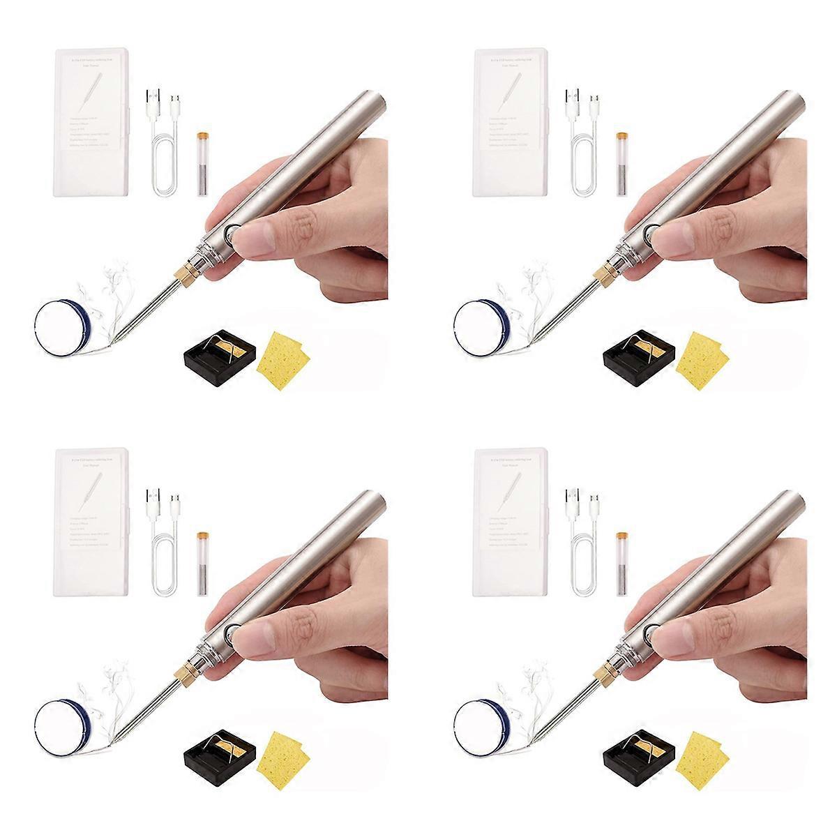 5V 15W USB Cordless Soldering Iron Kit 1100MAh Wireless Rechargeable