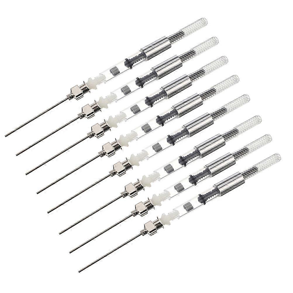Ink Pen Fill Assistant Plastic Study Tool Reduces Waste 12x0.7x0.7cm 8Pcs