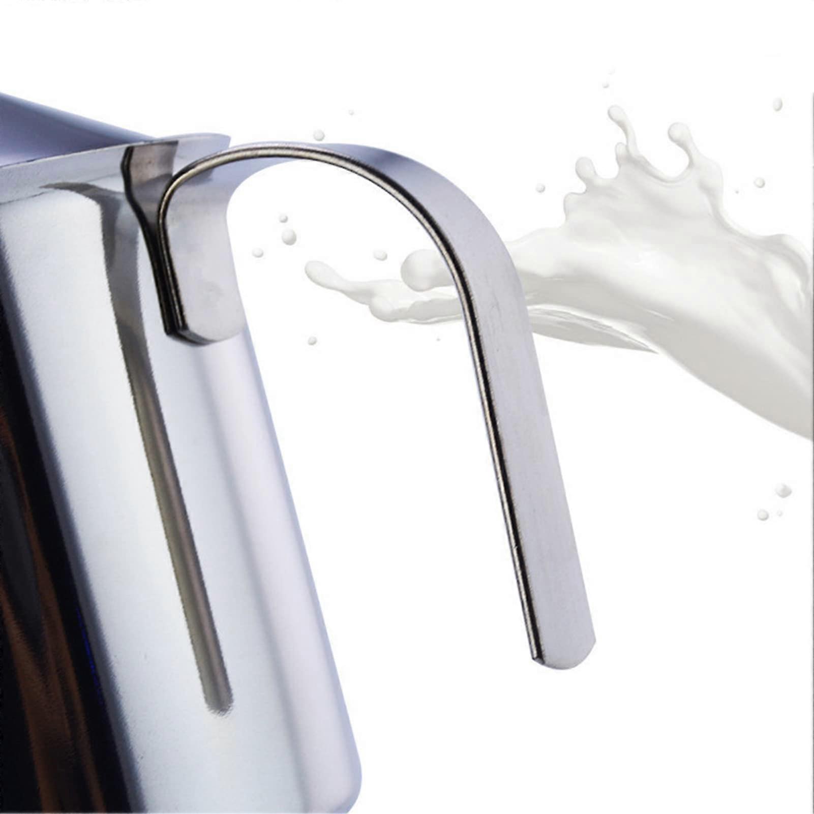 Manual Milk Frother 400cc Double-Layer Filter Stainless Steel Heatable Easy Clean with Handle Milk Foam Maker Tool