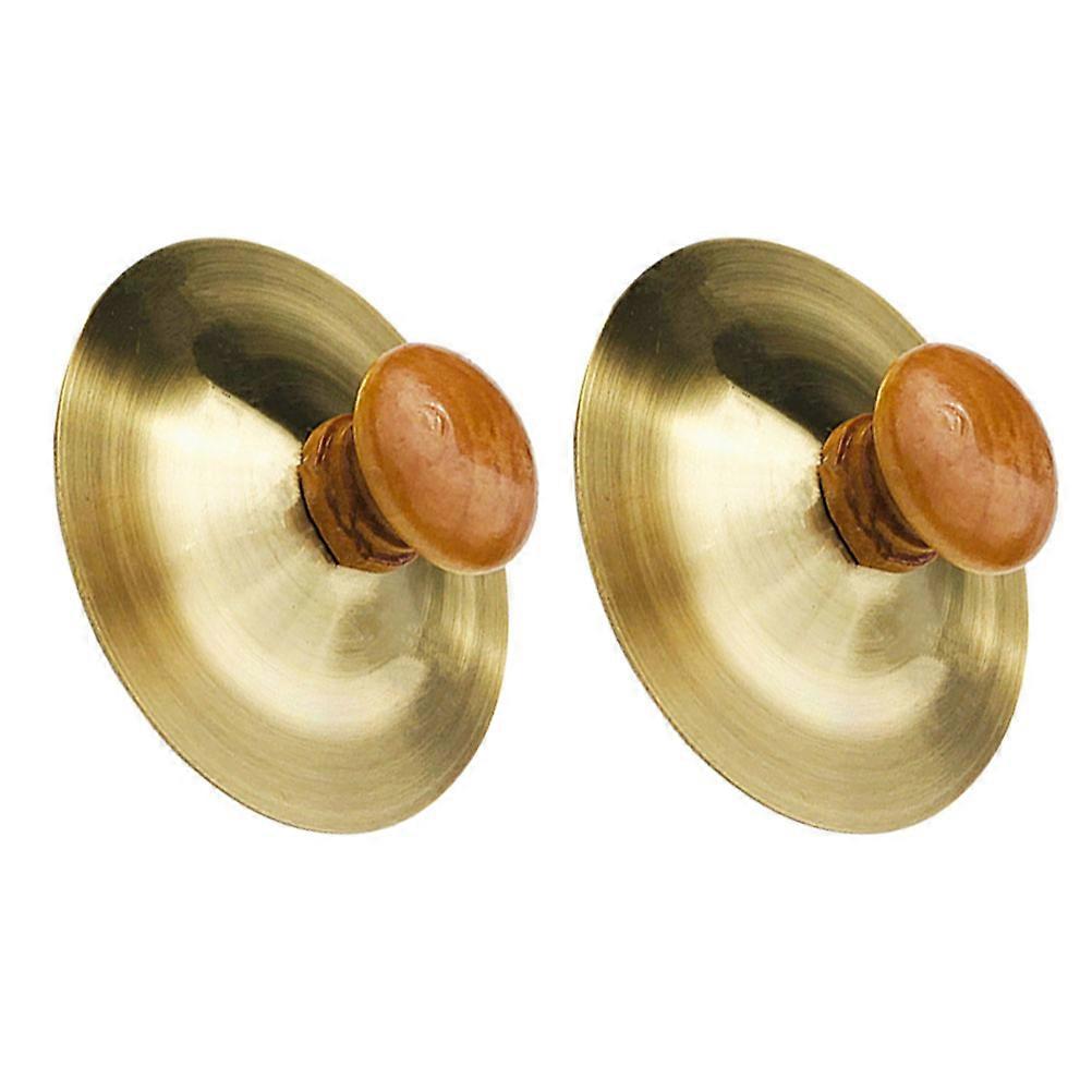 Hand Instruments Small Hand Cymbal for Dancer Finger Cymbals Stage Performance Metal 2Set