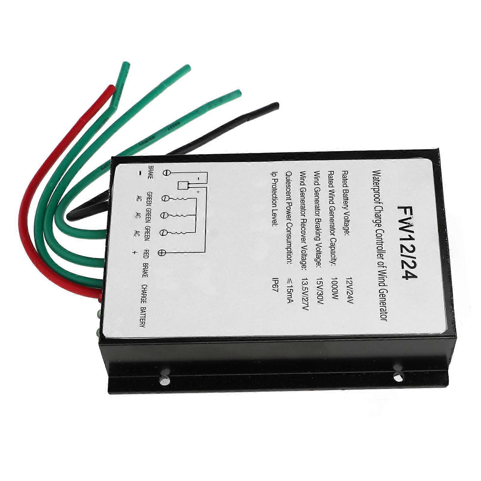 Wind Turbine Charge Controller Waterproof Solar Wind Hybrid Generator Controller with LED Indicator 1000W 