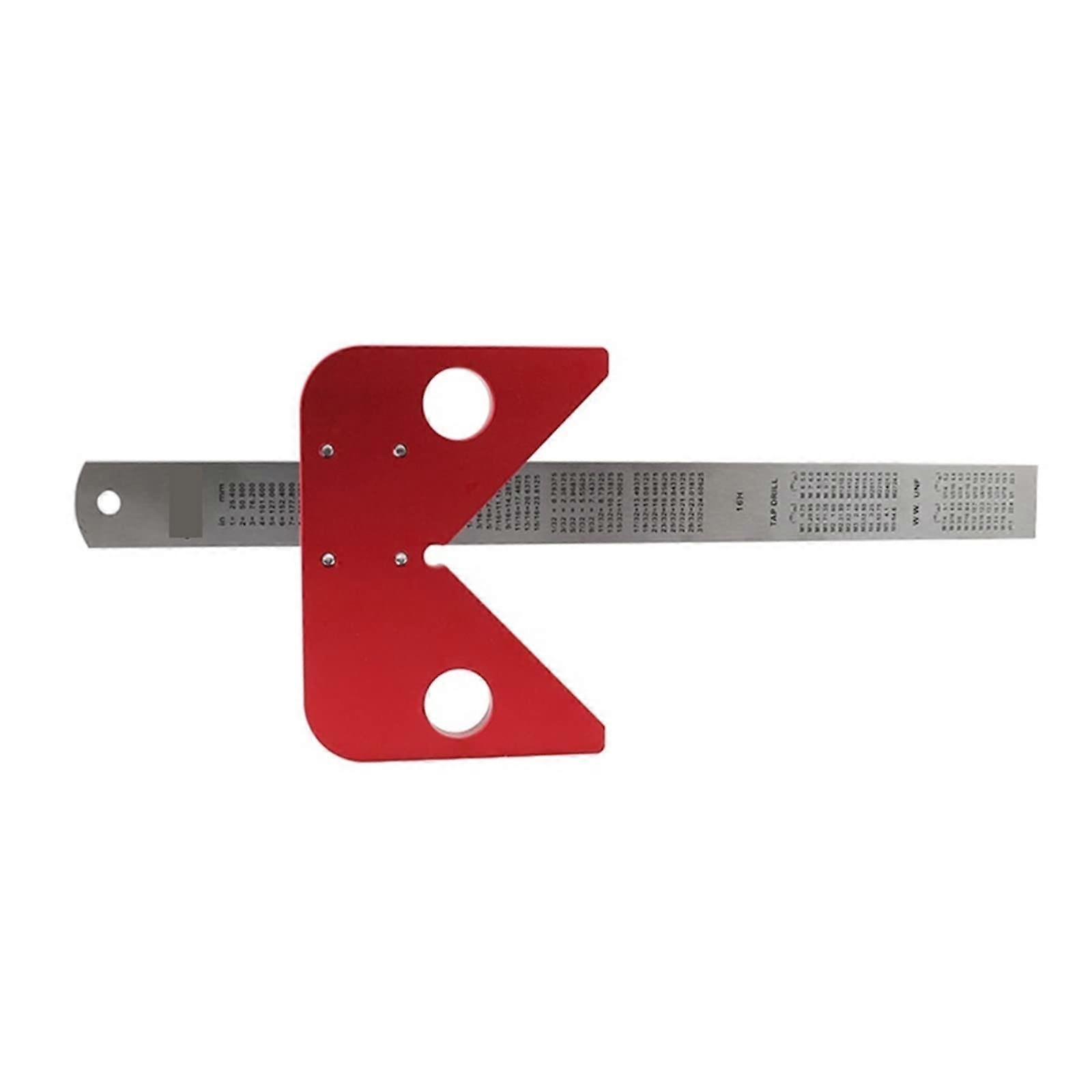 **'Aluminum Alloy Square Center Scribe Finder with Marking Ruler'**