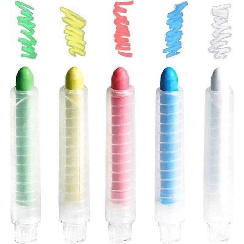 ZGEER 5pcs Colorful Chalk Pens Dustless Washable Chalk Pens for Kids