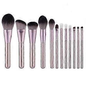 Makeup Brush Set - 12Pcs Makeup Brushes, Blush Contour Angled Eyeshadow Shader Concealer Eyebrow Brush Dual-End Brush