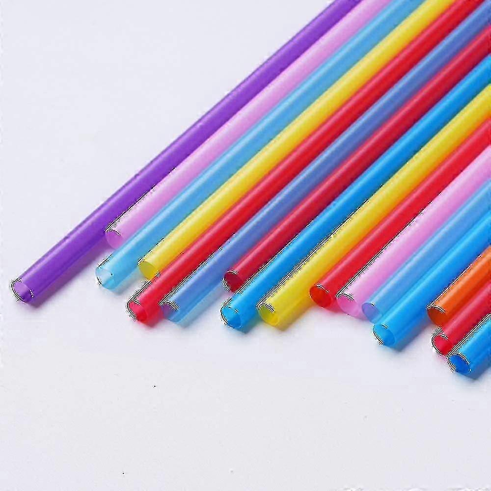 Longues pailles jetables en plastique coloré -t
