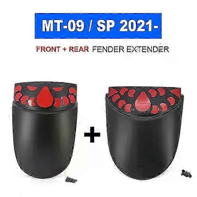 For suitable brand MT09 2021 2022 - Motorcycle Accessories Front / Rear Fender Mudguard Extender Hugger Extension Refit