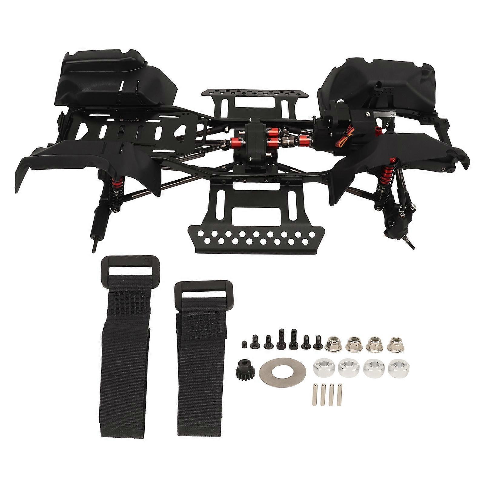 RC Crawler Car Chassis Frame 2 Speed Transmission 4 Shock Absorbers 313mm Wheelbase Chassis Frame for AXIAL SCX10 1/10 RC Crawler Car