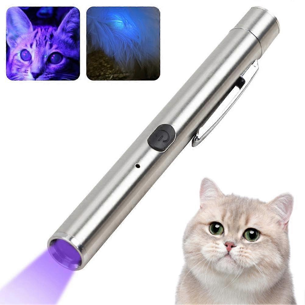 365nm UV Blacklight Pen Flashlight USB Rechargeable for Detecting Money, Pet Stains, Moldy Food, and Invisible Ink