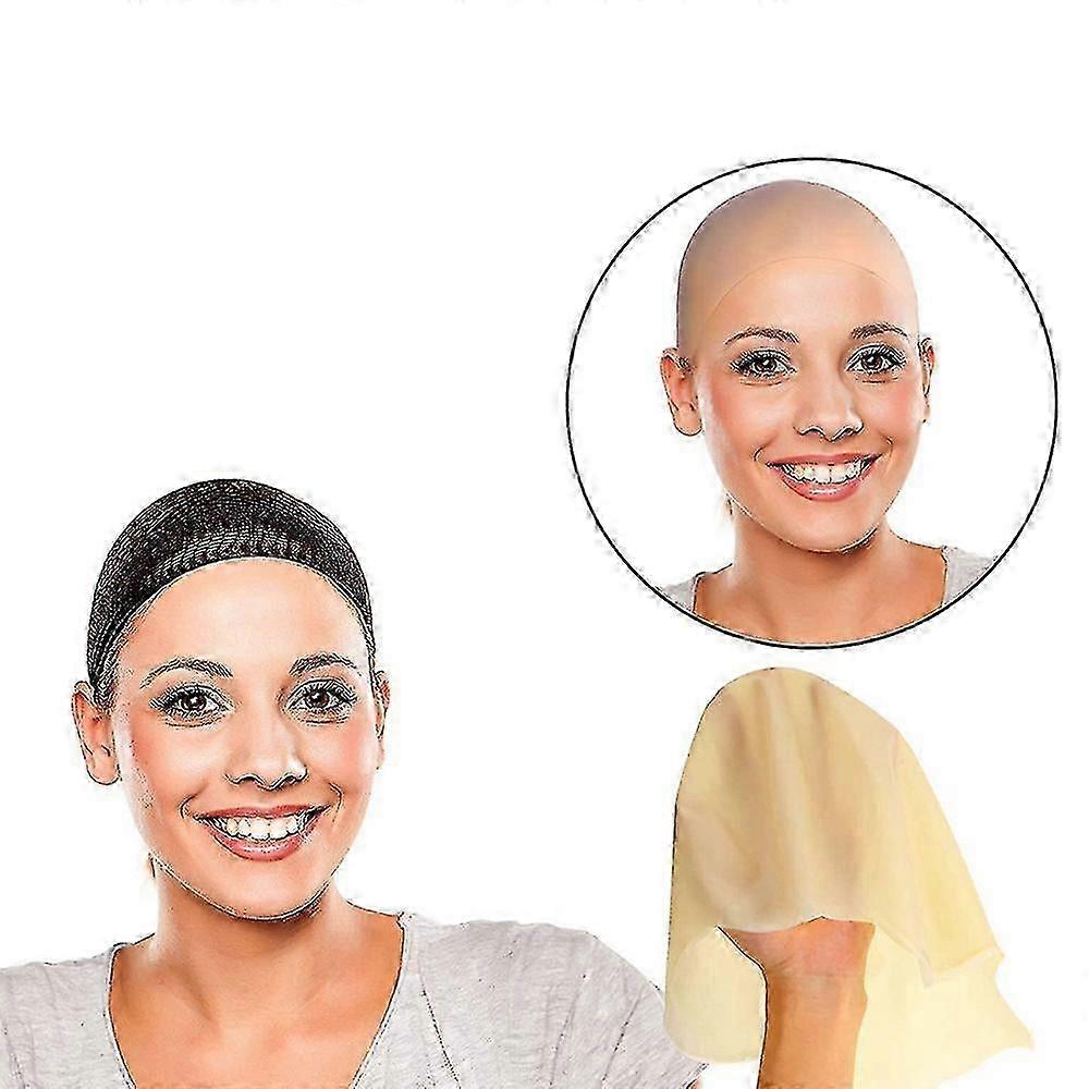 Latex bald cap for unisex, realistic skin texture
