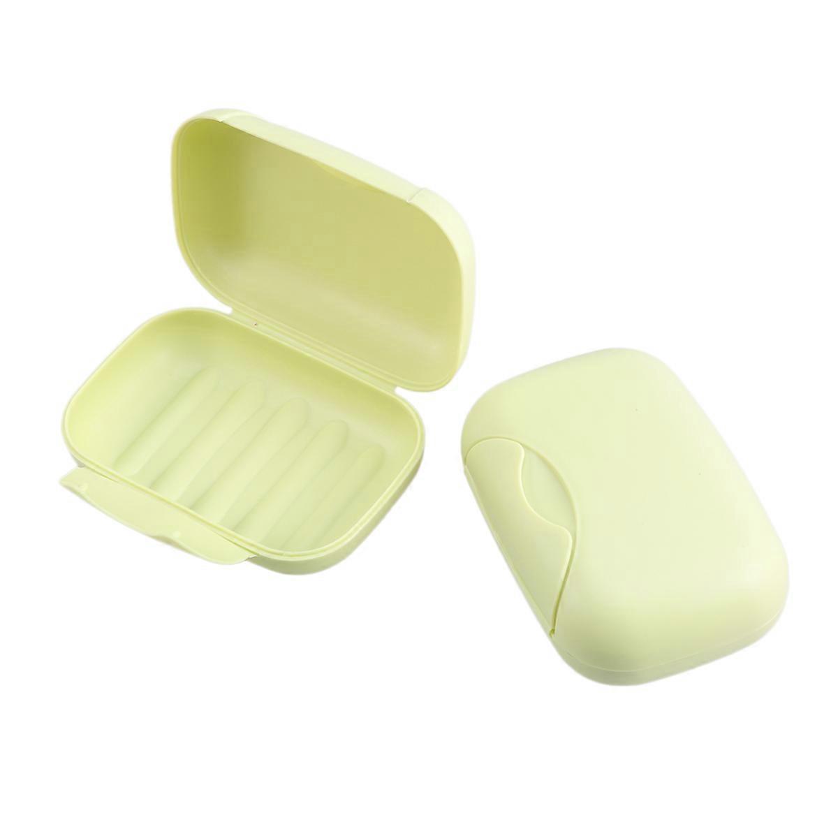 Étui à savon de voyage étanche Récipient porte-savon scellé pour un usage domestique Vert 12.00X8.00X4.40CM Compact 1Pack