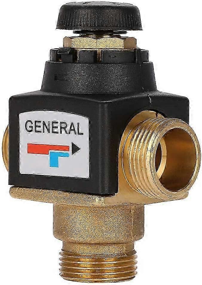 Thermostatisch mengventiel voor zonneboiler messing 3-weg buitendraad DN20