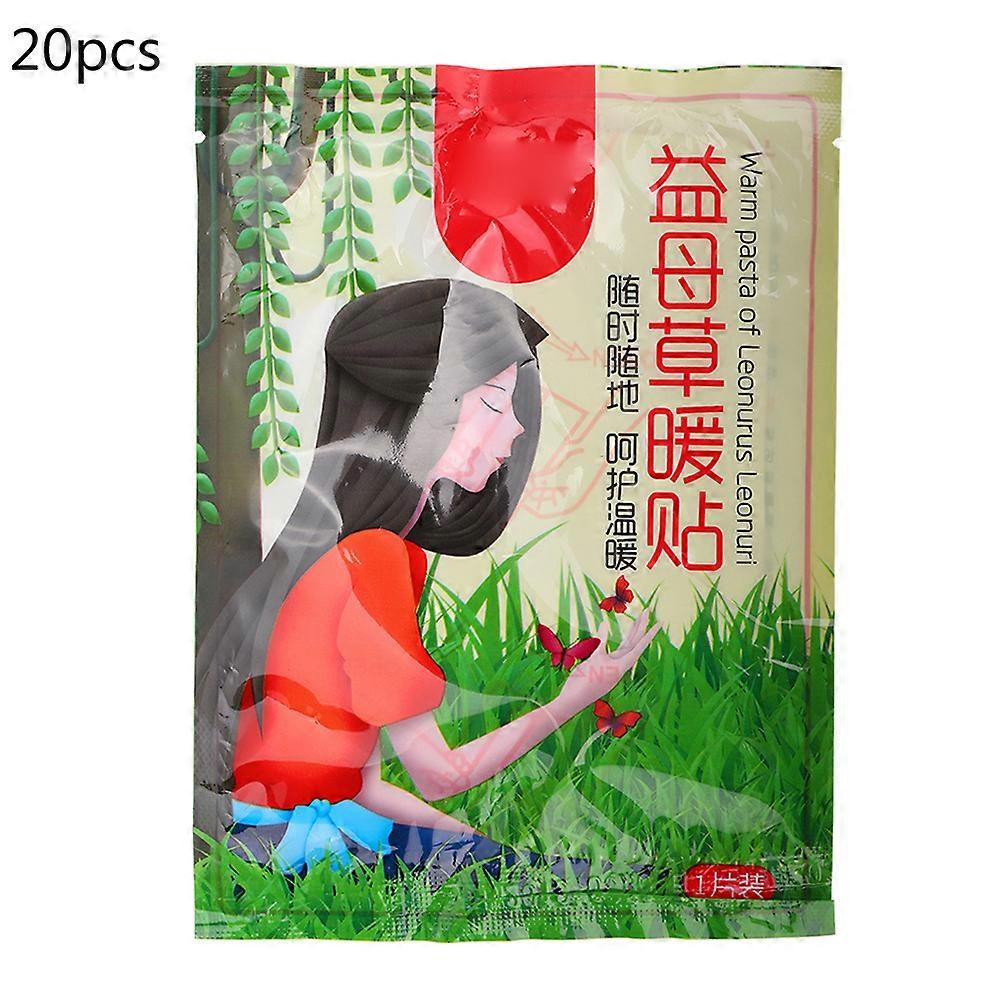 20pcs Motherwort Warmer Self Heating Patch Winter Outdoor Warming Body Patch