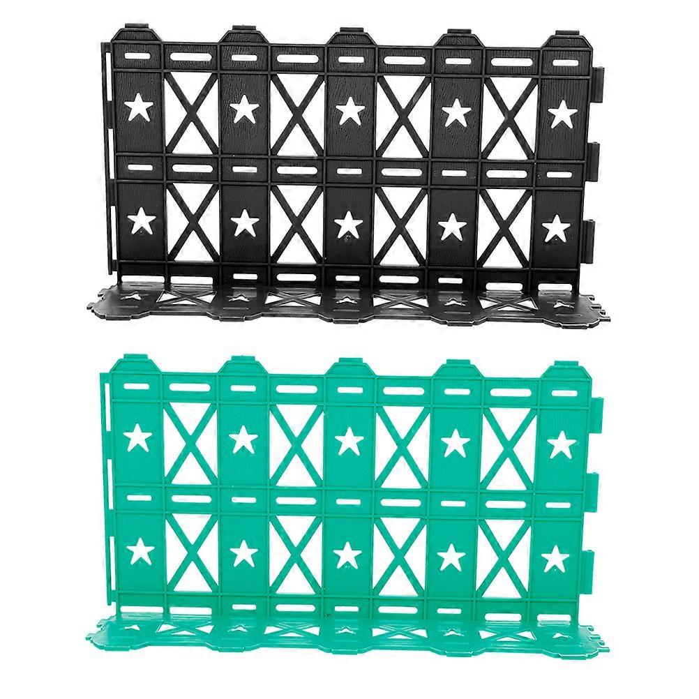 Fruit Baffle Fences Vegetable Arrangement Sorting Storage Guardrail Black 37X20X9cm 2Pcs