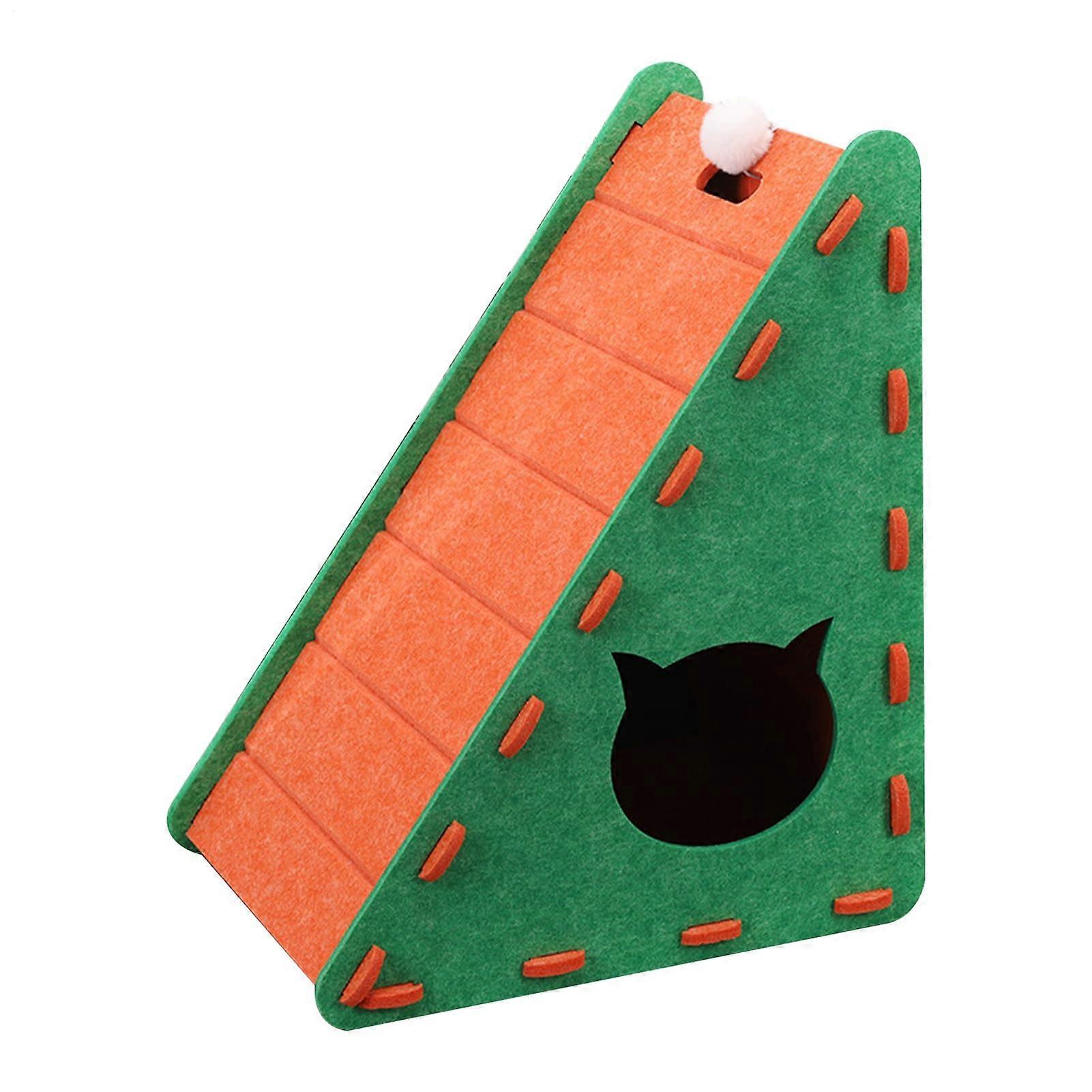 Cat Scratcher, Lounger, Climbing Mat with SemiEnclosed Design, Green