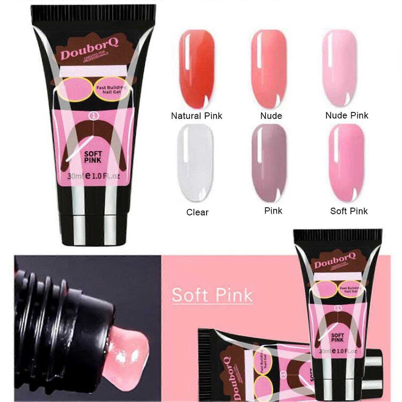 Expression Emperor poly gel nail quick-drying phototherapy glue multi-color nail glue 30g convenient phototherapy glue 4# Nude pink