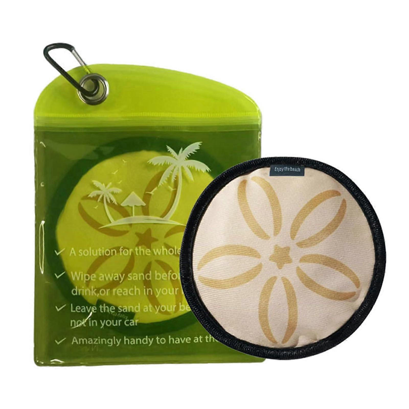 Sand Removal Bag For Beach And Pool Use With Leaf Pattern Remover Pad And Reusable Sand Cleaner For Travel