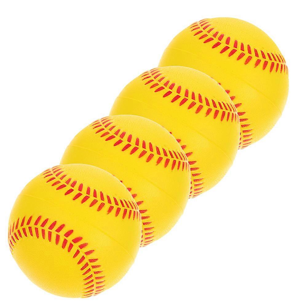 4pcs Soft PU Sponge Training Baseballs – Lightweight & Safe Practice Balls for Indoor and Outdoor Sports Training, Ideal for Beginners