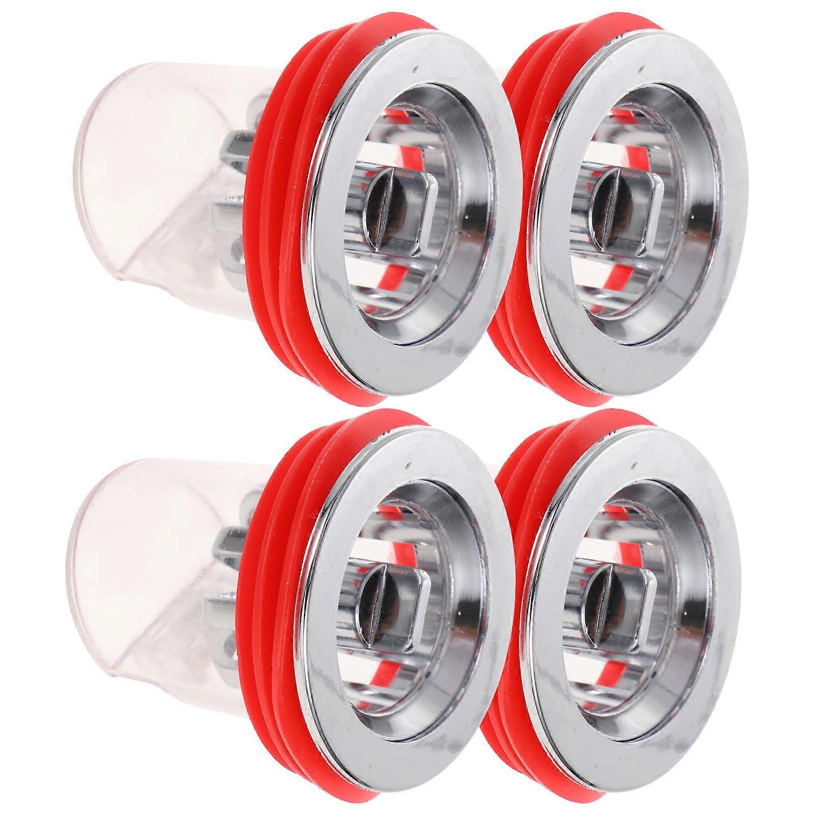 Three-In-One Floor Drain Backflow Prevention For Toilet Drains Red 4Set