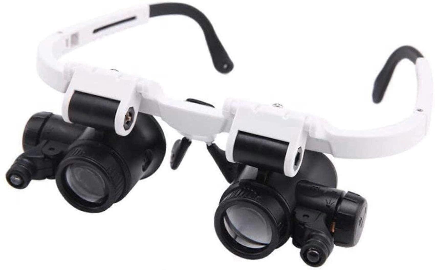 Headmounted HD 23X8 magnifying glass with LED lights for reading books, identification, watch , and elderly men.