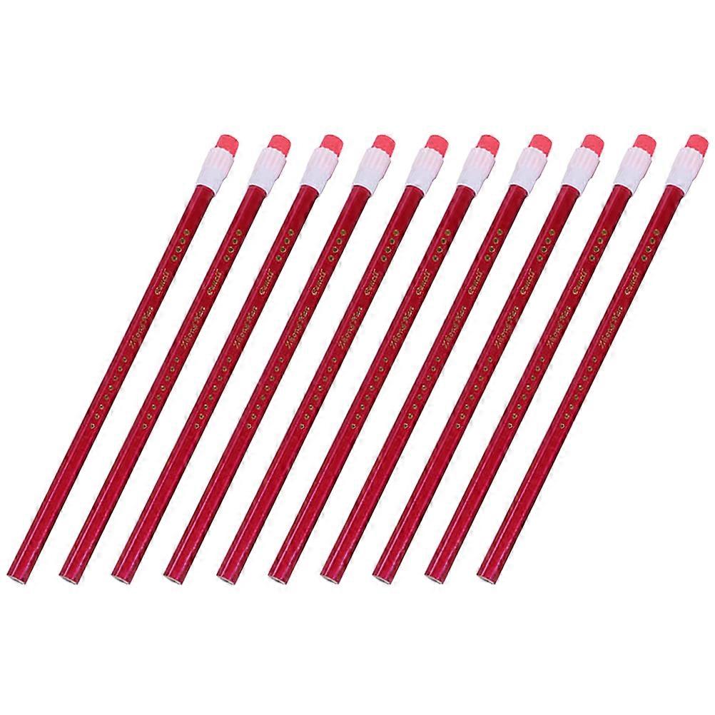 Red Wood pencils for Writing Use Strong and with Break Resistant Cores 10 Pcs