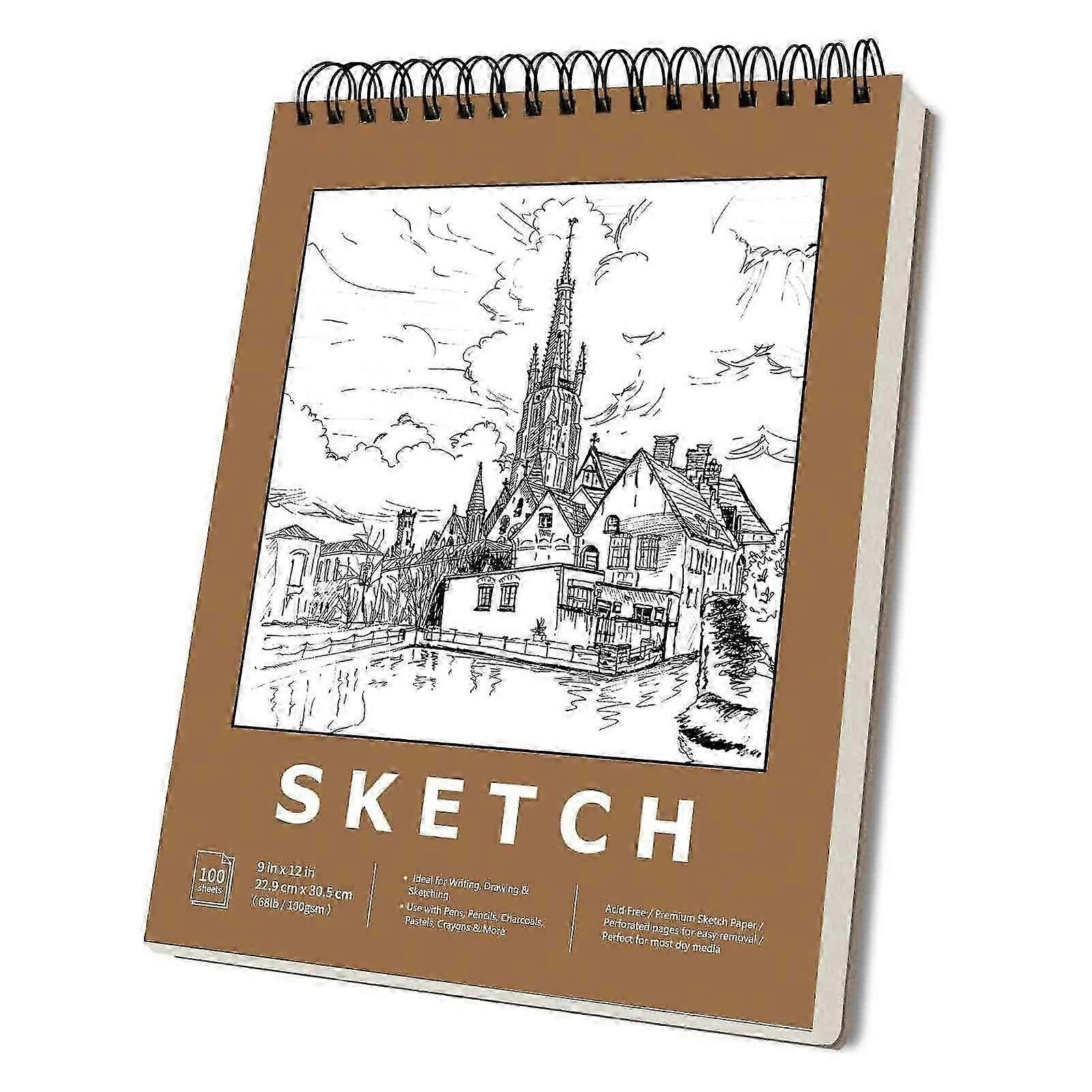 Premium Sketch Book Set - Spiral Bound Drawing Paper - 100 Sheets 2025