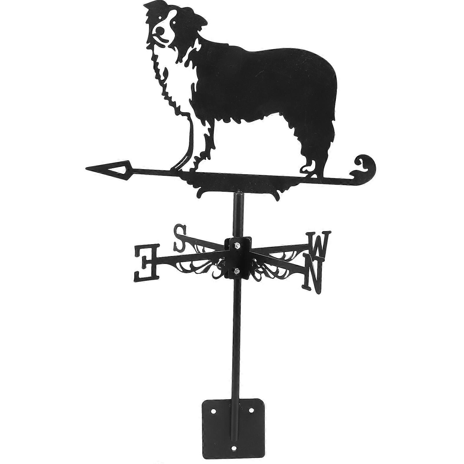 Retro Metal Wind Vane Weathervane Ornament 1 Set Weather Measuring Tool for Yard