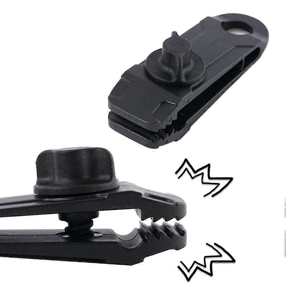 Black Nylon Tent Stake with Cord for Outdoor Use Heavy Duty and Strong Holding Power 4pcs