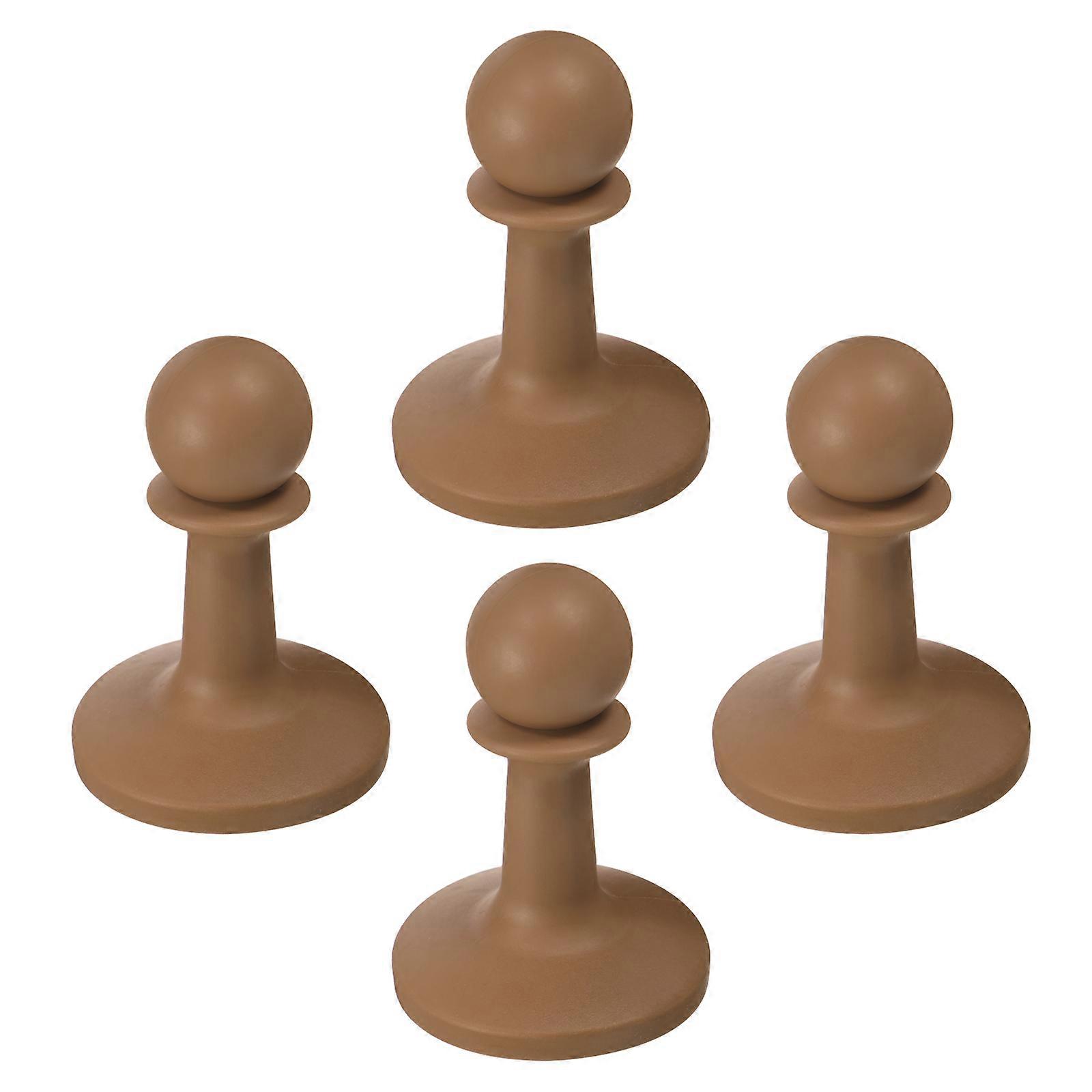 4 ADET Açık TPR Kayma Çadır Direği İpuçları Hava Koşullarına Dayanıklı Piramit Destek Kapakları Kamp Yürüyüş Veranda Koruması ile Checker Desen Tasarımı