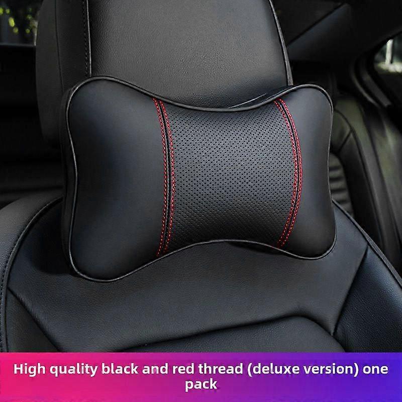 Car Soft Leather Neck Pillow, Soothing Headrest for Comfortable Sleeping While Driving