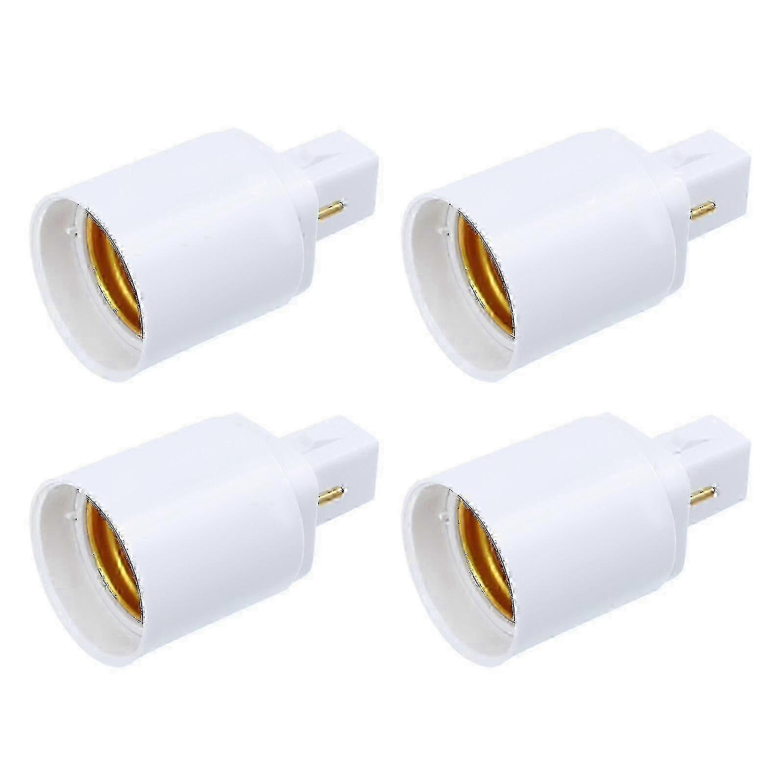 4pcs Professional G24d To E27 2 Pin Light Bulb Socket Adapter Light Holder hwy