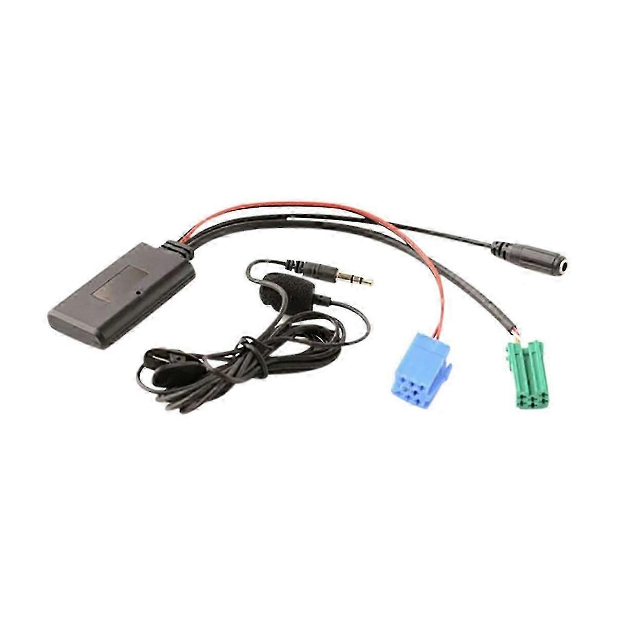 ​For Renault Bluetooth 5.0 Car Audio Receiver Aux Adapter With Wired Microphone Hands-Free Calling Music Streaming USB Charging​