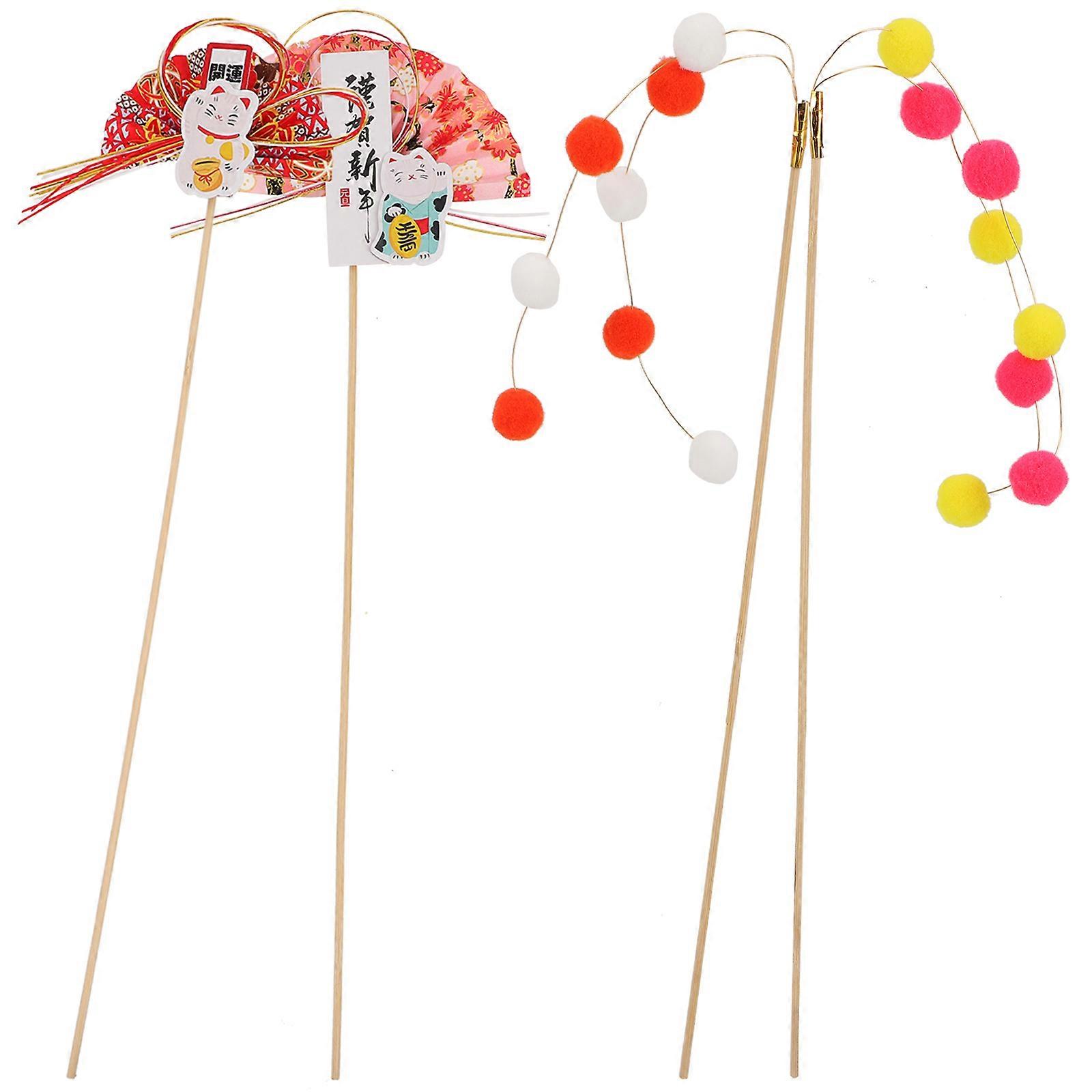 4Pcs Japanese Style Decorative Adornments For Household Decor And Indoor Outdoor Use Cake Decoration