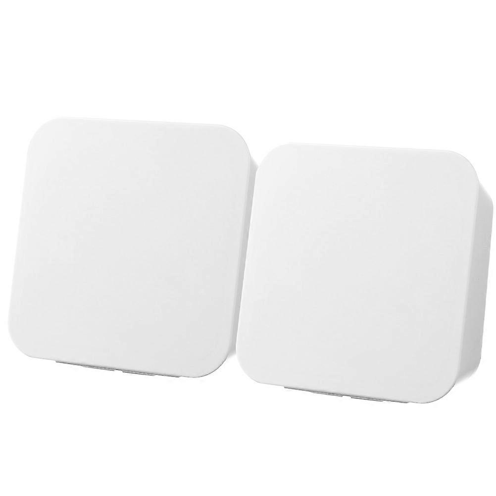 White Wall Mountable Storage Box for Drinking Use ABS Material 2 Pcs Easy Installation
