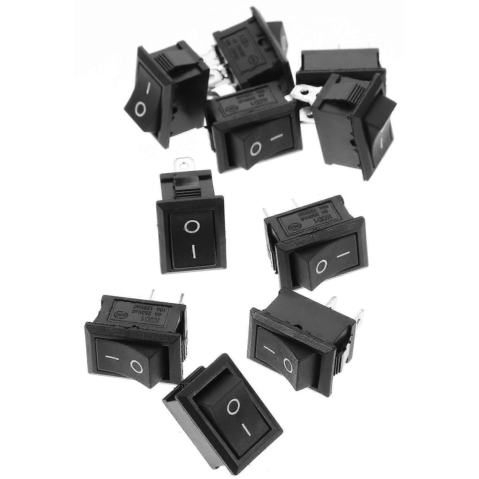 The **"10pcs Boat Shaped Off Switch Compact Push Button Rocker Switch"** appears to be a bulk pack of electrical switches commonly used in