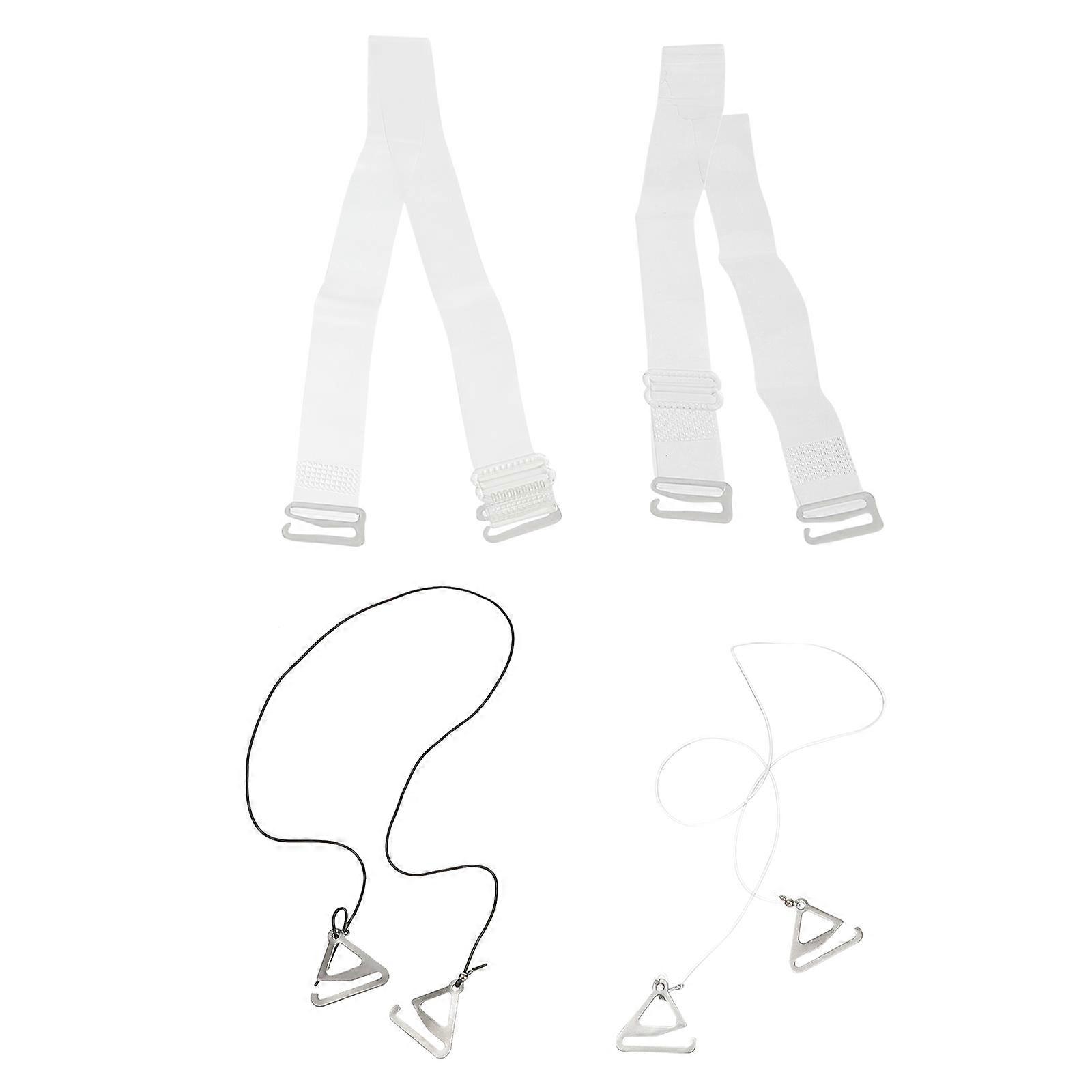 Bra Strap Accessories Flat Standard Style Spandex Plastic Women Beachwear Adjustable Invisible Support 4Pairs