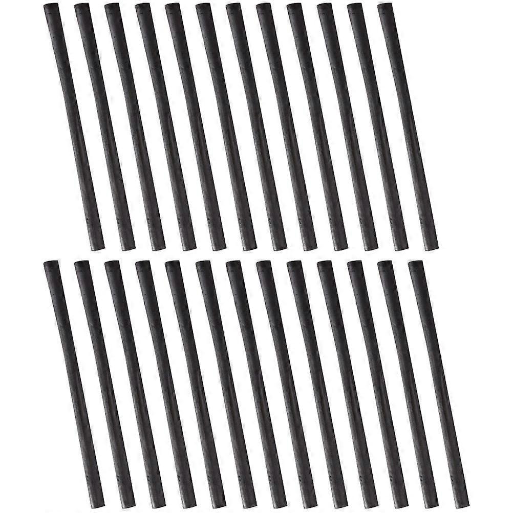 Willow Charcoal Pencils for Drawing Made of Synthetic Material Black Color 25pcs Great for Students and Artists