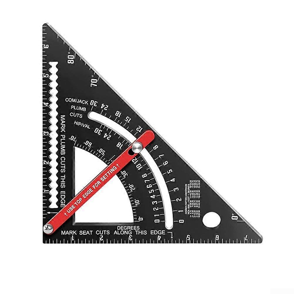 Adjustable 7 Inch Carpenter Square Multipurpose Ruler for Angles and DIY Projects, 17.8 cm British Measurement
