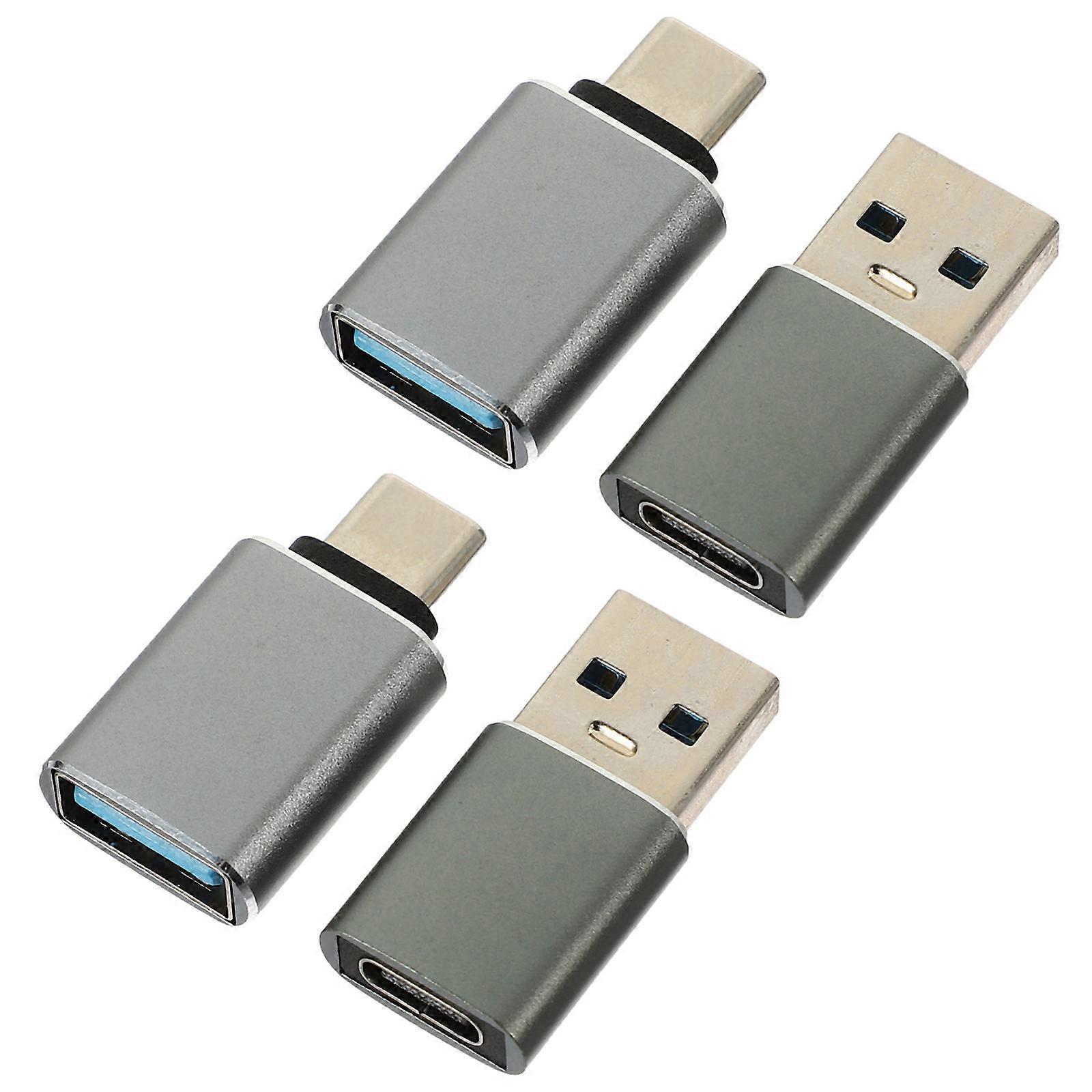 4pcs To Usb Adapter Otg Function Durable Converter For Laptops Phones And Tablets
