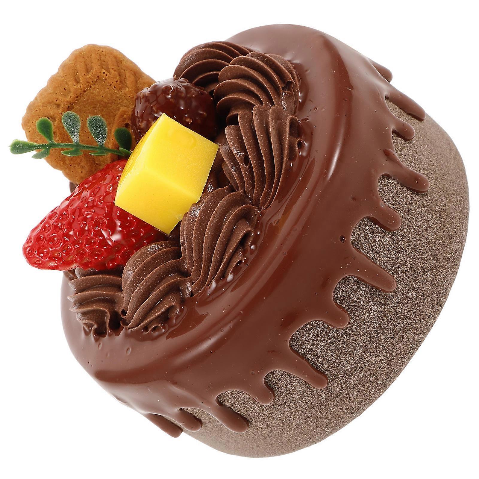 Realistic Fake Cake Model Lifelike Dessert Prop for Photography Display Decoration Lightweight Food Model for Parties Events
