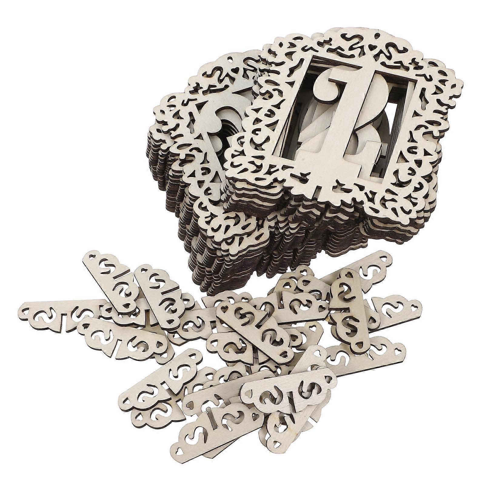 Table Number Signs 30Pcs Wedding Reception Event Supplies Rectangular Beige Minimalist Design Seat Finding