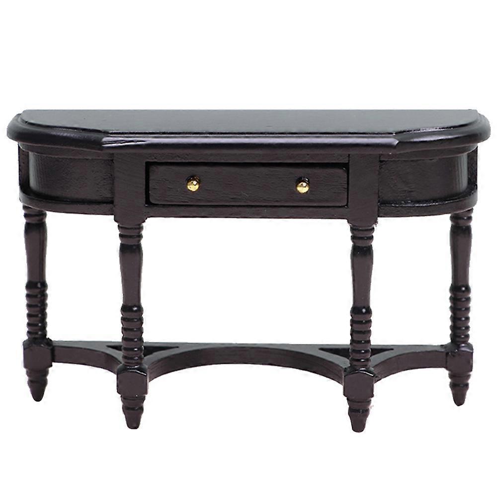 Miniature Desk For Collectors And Children Perfect For Photo Props In Black Color Size 12X7.6CM 1Pack