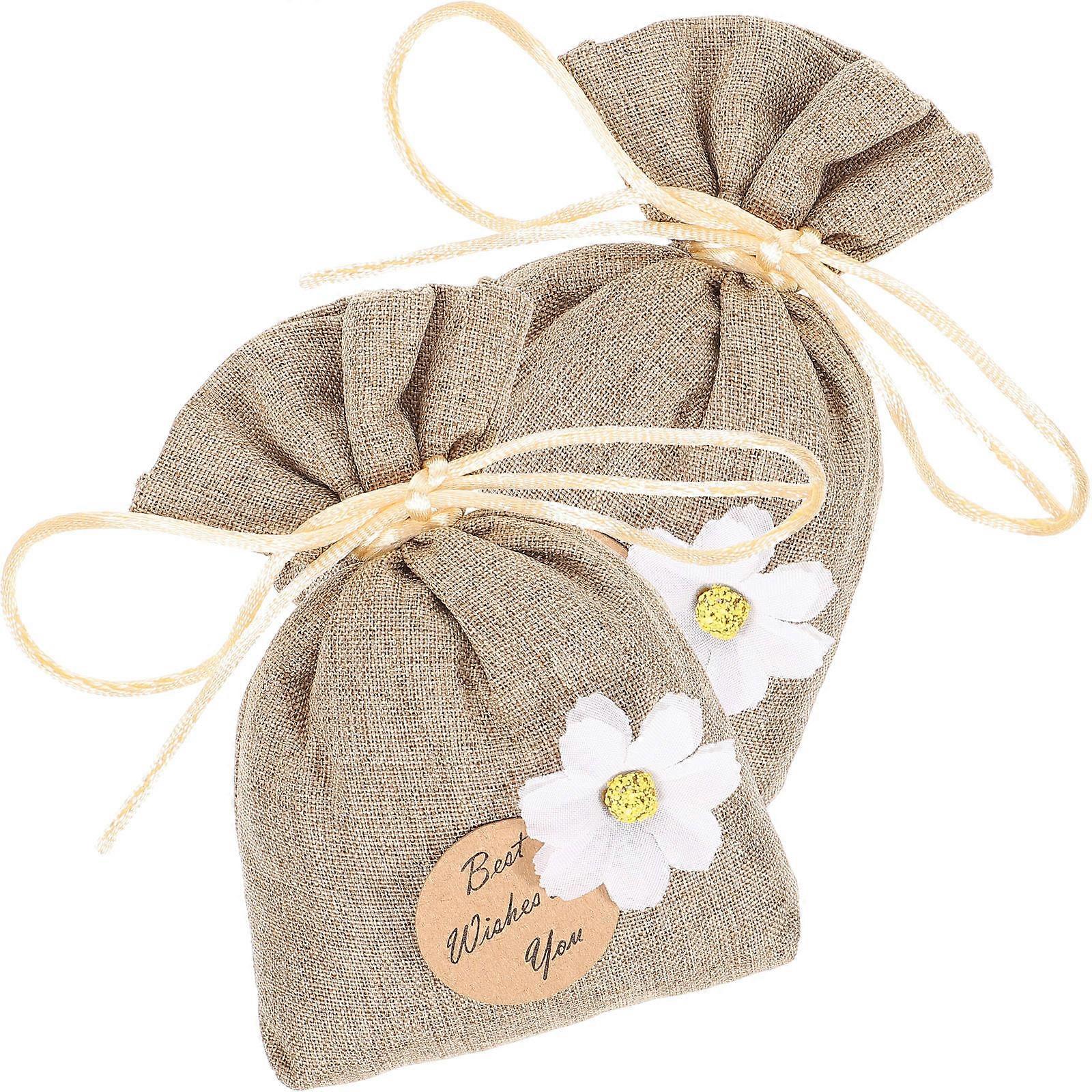 Aromatherapy Bags 2Pack Natural Hanging Spice Air Freshener Designed For Closet And Office Use 12X9cm Cotton Linen