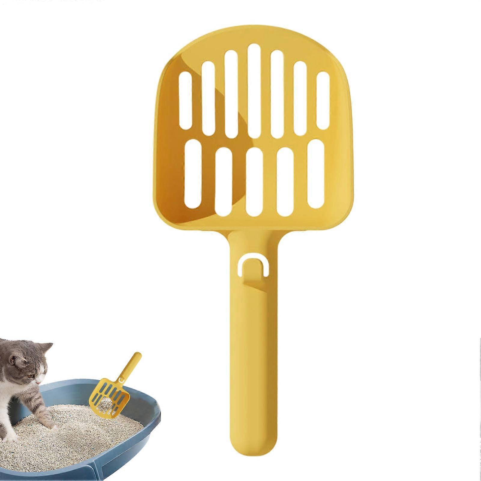 Pet Scoop with Fine Mesh, Large Size for Indoor and Outdoor Use, Ideal for Kittens, Puppies, Small Pets, Yellow